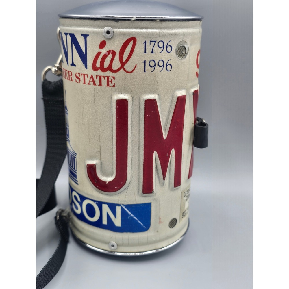 Vintage Tennessee License Plate Purse Bicentennial Crossbody Cylinder Handbag - Picture 2 of 14